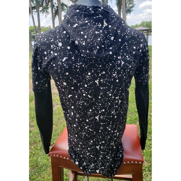 CARBON BOY'S Large Black Hoodie w/Gold Indian Chief 100% Cotton Drawstring Tie - Picture 4 of 13